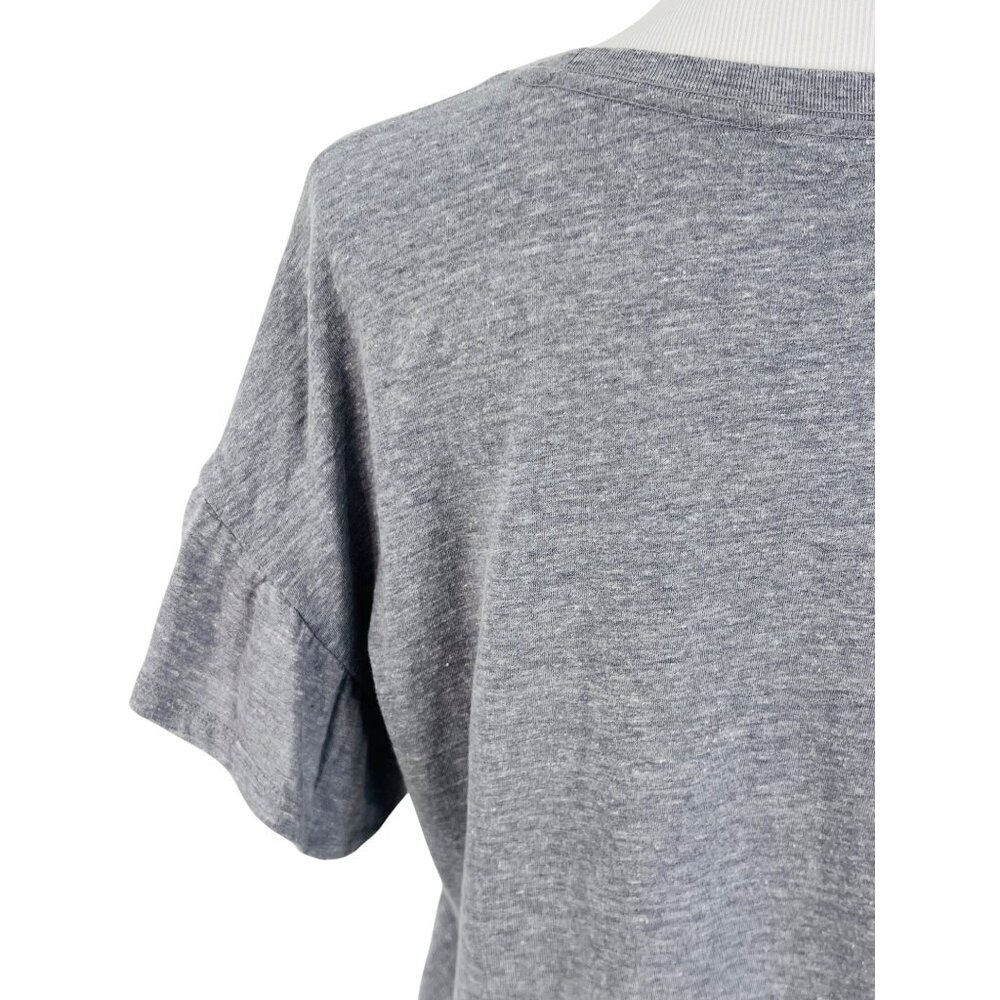 Calvin Klein Jeans Heather Gray Ruffle Sleeve Related Fit T-Shirt Top Tee - Picture 6 of 9